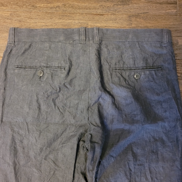🍁3/$30 H & M Men's Linen Grey Pants Size 34 - Picture 9 of 10
